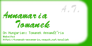 annamaria tomanek business card